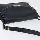 Christian Dior Shoulder Bag Leather Navy Gold Auth bs34558-6