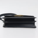 Christian Dior Shoulder Bag Leather Navy Gold Auth bs34558-9