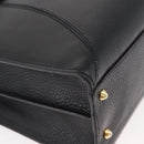 BALLY Business Bag Leather Black Gold Auth bs34560-9