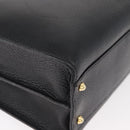 BALLY Business Bag Leather Black Gold Auth bs34560-15