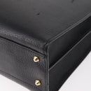 BALLY Business Bag Leather Black Gold Auth bs34560-16