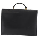 BALLY Business Bag Leather Black Gold Auth bs34560-2