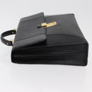 BALLY Business Bag Leather Black Gold Auth bs34560-4