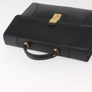 BALLY Business Bag Leather Black Gold Auth bs34560-6
