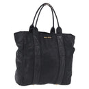 Miu Miu Tote Bag Leather Black Gold Auth bs34561-1