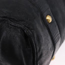 Miu Miu Tote Bag Leather Black Gold Auth bs34561-14