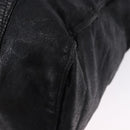 Miu Miu Tote Bag Leather Black Gold Auth bs34561-10
