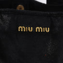 Miu Miu Tote Bag Leather Black Gold Auth bs34561-11