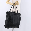 Miu Miu Tote Bag Leather Black Gold Auth bs34561-25