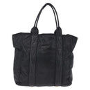 Miu Miu Tote Bag Leather Black Gold Auth bs34561-2