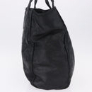 Miu Miu Tote Bag Leather Black Gold Auth bs34561-4
