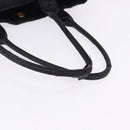 Miu Miu Tote Bag Leather Black Gold Auth bs34561-7