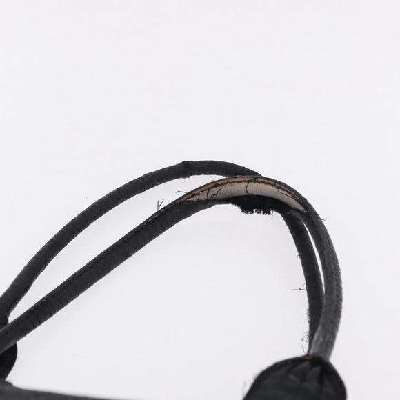 Miu Miu Tote Bag Leather Black Gold Auth bs34561