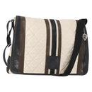 CHANEL Sports Line Shoulder Bag Canvas White Silver CC Auth bs34562-1