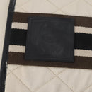 CHANEL Sports Line Shoulder Bag Canvas White Silver CC Auth bs34562-17