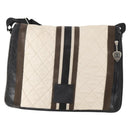 CHANEL Sports Line Shoulder Bag Canvas White Silver CC Auth bs34562-13