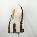 CHANEL Sports Line Shoulder Bag Canvas White Silver CC Auth bs34562-24