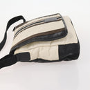CHANEL Sports Line Shoulder Bag Canvas White Silver CC Auth bs34562-4