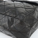 CHANEL Chain Matelasse 2.55 Shoulder Bag Patent leather Black CC Auth bs34563-12