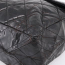 CHANEL Chain Matelasse 2.55 Shoulder Bag Patent leather Black CC Auth bs34563-14