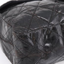CHANEL Chain Matelasse 2.55 Shoulder Bag Patent leather Black CC Auth bs34563-15