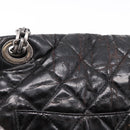 CHANEL Chain Matelasse 2.55 Shoulder Bag Patent leather Black CC Auth bs34563-18