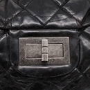 CHANEL Chain Matelasse 2.55 Shoulder Bag Patent leather Black CC Auth bs34563-19