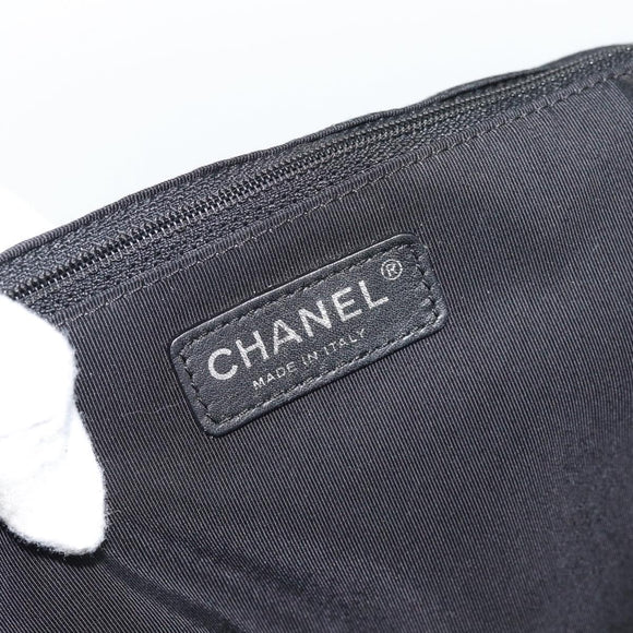 CHANEL Chain Matelasse 2.55 Shoulder Bag Patent leather Black CC Auth bs34563