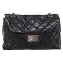 CHANEL Chain Matelasse 2.55 Shoulder Bag Patent leather Black CC Auth bs34563-2