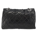 CHANEL Chain Matelasse 2.55 Shoulder Bag Patent leather Black CC Auth bs34563-3