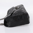 CHANEL Chain Matelasse 2.55 Shoulder Bag Patent leather Black CC Auth bs34563-4