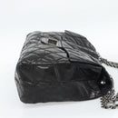 CHANEL Chain Matelasse 2.55 Shoulder Bag Patent leather Black CC Auth bs34563-5