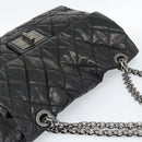 CHANEL Chain Matelasse 2.55 Shoulder Bag Patent leather Black CC Auth bs34563-6