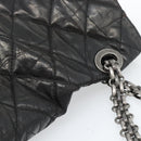CHANEL Chain Matelasse 2.55 Shoulder Bag Patent leather Black CC Auth bs34563-8