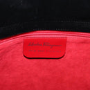 Salvatore Ferragamo Tote Bag Velor Black Silver Auth bs34565A-12