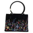 Salvatore Ferragamo Tote Bag Velor Black Silver Auth bs34565A-13