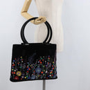 Salvatore Ferragamo Tote Bag Velor Black Silver Auth bs34565A-20
