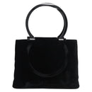 Salvatore Ferragamo Tote Bag Velor Black Silver Auth bs34565A-2