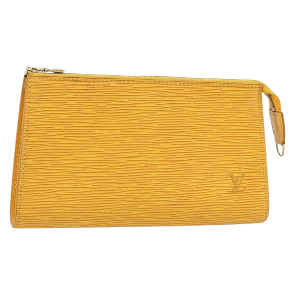 LOUIS VUITTON Epi Pochette Accessoires Pouch Yellow M52949 LV Auth bs34573
