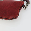 Miu Miu Hand Pouch Hand Bag Leather Red Auth bs34578-10