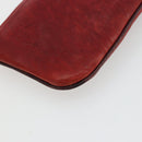 Miu Miu Hand Pouch Hand Bag Leather Red Auth bs34578-11