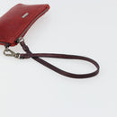 Miu Miu Hand Pouch Hand Bag Leather Red Auth bs34578-12