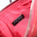Miu Miu Hand Pouch Hand Bag Leather Red Auth bs34578-14