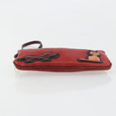 Miu Miu Hand Pouch Hand Bag Leather Red Auth bs34578-7