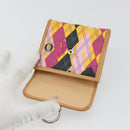 Christian Dior Bifold Wallet Coated Canvas Pink Silver Auth bs34579A-8