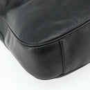 GUCCI Bamboo Shoulder Bag Leather 2way Black Gold 001 2404 1577 Auth bs34581-10