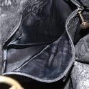 GUCCI Bamboo Shoulder Bag Leather 2way Black Gold 001 2404 1577 Auth bs34581-22