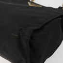 PRADA Chain Hand Bag Nylon Black Gold Auth bs34582-9