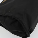 PRADA Chain Hand Bag Nylon Black Gold Auth bs34582-14