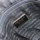 PRADA Chain Hand Bag Nylon Black Gold Auth bs34582-10